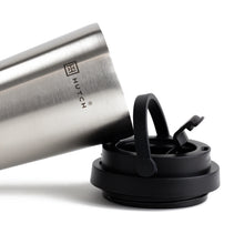 Stainless Steel Travel Coffee Mug - Black Lid (500mL)