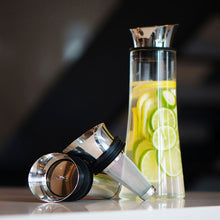 1L Glass Fridge Carafe with Stainless Steel Coffee & Tea Filters