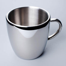 Polished Double Wall Stainless Steel Coffee Cup (9 oz.) + Coffee Measuring Spoon (10.3cm)