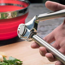 Moda Stainless Steel Garlic Press with Auto Scraping Bar