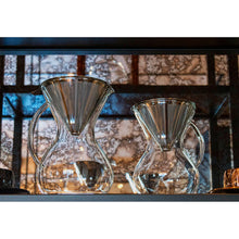 1L Glass Pour Over Coffee Brewer with Double Mesh Stainless Filter