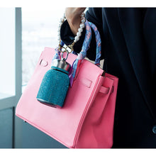 Rhinestone Vacuum Drinking Bottle - Aqua (300mL)