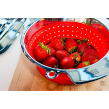 Collapsible Silicon/Stainless Colander (Rouge)