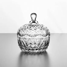 Glass Storage Box Glass Spherical Shape with Lid