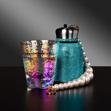 Rhinestone Vacuum Drinking Bottle - Aqua (300mL)