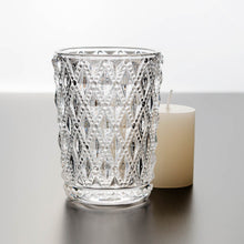 Glass Candle Holder with Pillar Candle