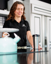 Stainless Steel Travel Coffee Mug - Black Lid (500mL)