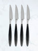 Modern Steak Knives Set of 4 with Bi-Coloured Handle