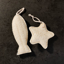 Fun Shaped Natural Loofah Sponge Set 2 pieces (Star & Fish)