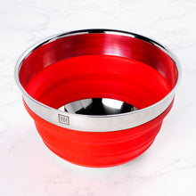Collapsible Silicone/Stainless Mixing Bowl (Rouge)