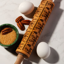 Engraved Rolling Pin (Christmas Symbol Pattern)