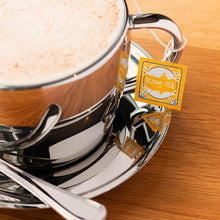 Polished Double Wall Latte Cup & Saucer (12oz) + Coffee Measuring Spoon (10.3cm)