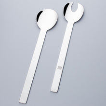 Salad Serving Set with Solid Straight Handle