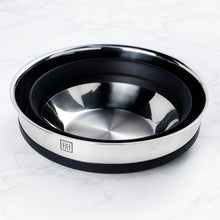 Collapsible Silicone/Stainless Mixing Bowl (Black)